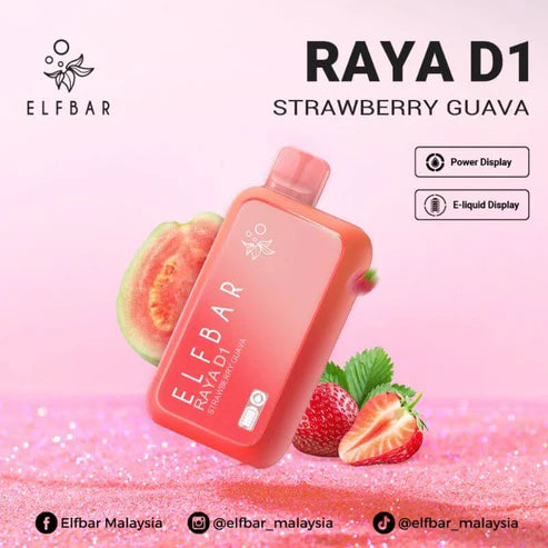 SG-VAPE-DELIVERY-ELFBAR-RAYA-D1-13K-STRAWBERRY-GUAVA